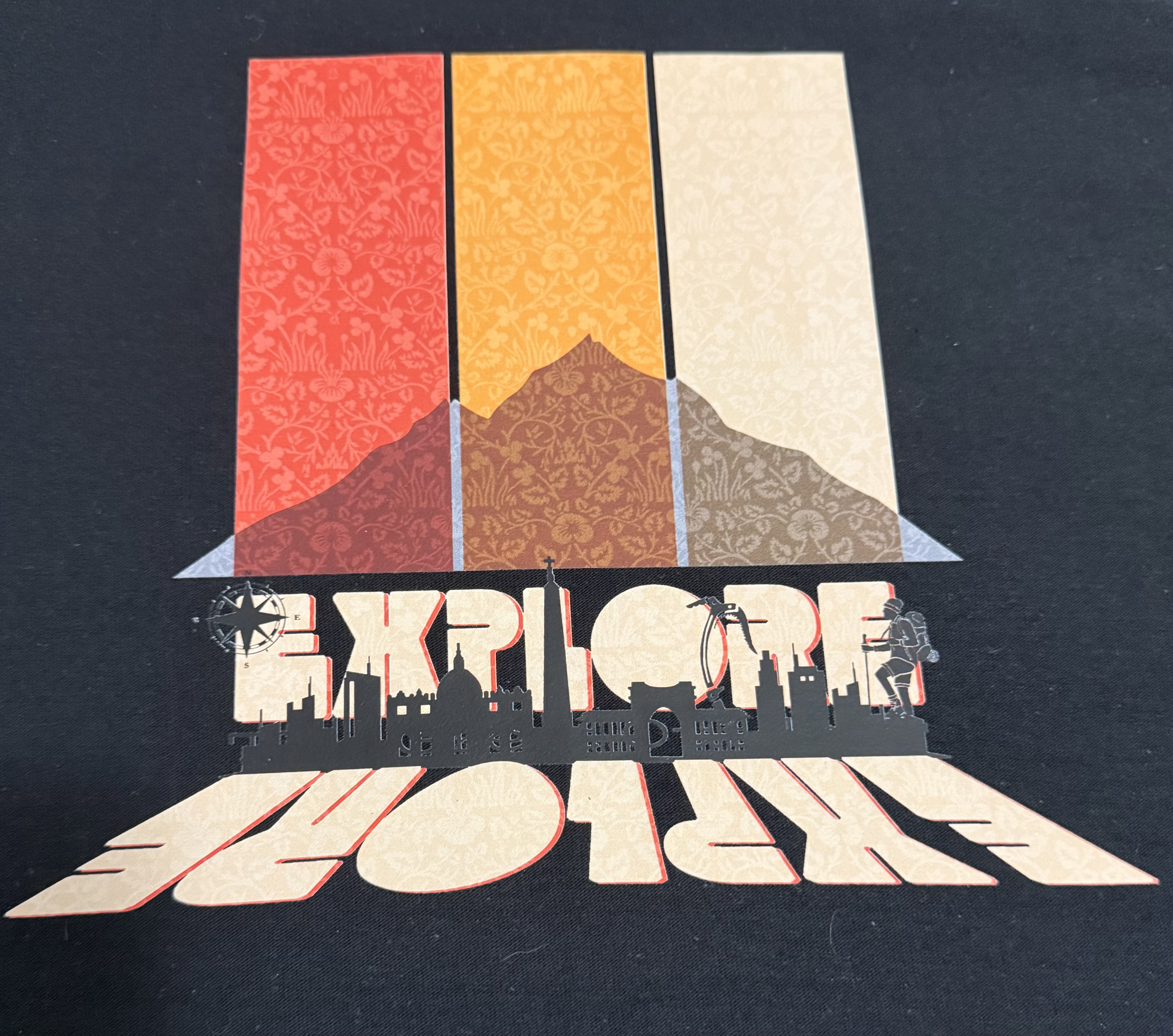 Explore design pressed with vibrant DTF quality